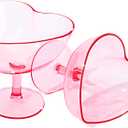 Valentine's Day Pink Couple Glasses Set of 2, Mr and Mrs Champagne Flutes Gift 10 oz Heart Shaped Romantic Martini Glasses Bride and Groom Champagne Flutes Toasting Cups Wedding Party Supply