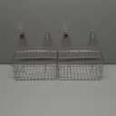Wire Storage Basket 2 Packs, Wall Mounted Kitchen Bathroom, Hanging Cabinet Door Storage Basket, no Drilling, Supporting 2 Types of Hooks, Strong Bearing, Suitable for Home, Black