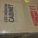 TETOTE 24 x 30 Black Led Lighted Medicine Cabinet Mirror with 3-Color Lights, Wall Mount or Recessed Cabinet Mirror for Bathroom with Storage, Tempered Glass, 2 Outlets, Anti-Fog, Adjustable Shelf