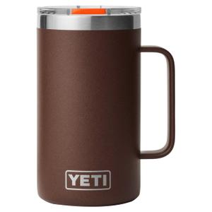 YETI Rambler 24 oz Mug, Vacuum Insulated, Stainless Steel with MagSlider Lid, Brown