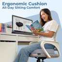 5 STARS UNITED Seat Cushion - Memory Foam Chair Cushion for Tailbone Pain Relief - Ergonomic Support for Coccyx, Sciatica & Butt - Office, Desk & Gaming Chair, Car Seat, Wheelchair, Airplane, L Gray