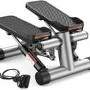 Sportsroyals Stair Stepper for Exercise, Mini Steppers with Resistance Band, Hydraulic Fitness Stepper Exercise Home Workout Equipment for Full Body Workout, 330lbs Weight Capacity