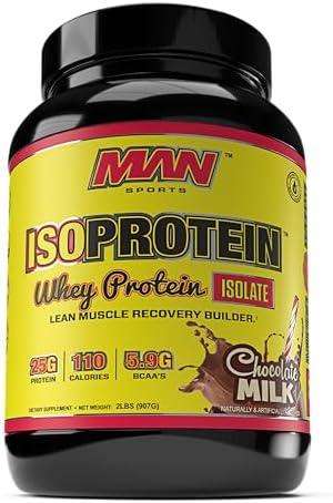 MAN Sports ISO-Protein 100% Pure Whey Protein Isolate Powder, Bubble Gum, 2 Pounds BB 4/2026