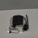 Trucker Bluetooth Angteela Headset with Microphone, Wireless Cell Phone Headset with Noise Canceling Mic Charging Base Mute Function for Home Office Call Center Skype