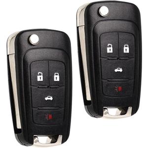 Flip Key Fob Replacement Fits for Chevy Cruze Equinox Camaro Impala 2010 2011 2012 2013 2014 2015 2016 2017 2018 2019 Malibu Sonic Buick Regal Verano Encore GMC Terrain Keyless Entry Remote