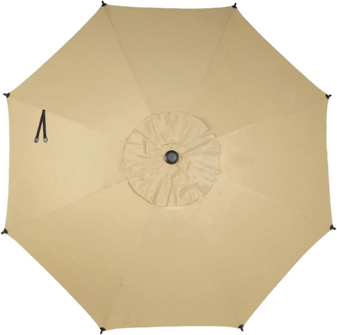 Abba Patio 9FT Lyon Outdoor Patio Umbrella Cover Replacement, 9 Sturdy Ribs UV Protection Waterproof for Garden Deck Backyard Pool,Only Umbrella Replacement Canopy,Tan