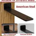 8 Inch Minimalism Floating Shelf Brackets, 6-Pack 1/5 Thick Carbon Steel Hidden Shelf Brackets, Rustic Industrial Brackets for Wall Decor