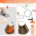 33 FT Drain Snake Auger, Plumbing Snake Drain Hair Clog Removal Tool, Sink Unclogger Drain, Heavy Duty Drum Auger, Cleaner Tool for Bathroom Kitchen Tub Shower Drain Clog Remover with Gloves