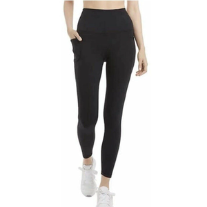 Danskin Womens Ultra High Legging Tight with Pockets Black,Medium