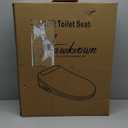 Bidet Toilet Seat, Heated Toilet Seat Round Shape, Electric Bidet with Warm Water and Dryer, 3 Cleaning Mode, Self-Clean Stainless Steel Nozzle, LED Display, Night Light, Slow Close Lid