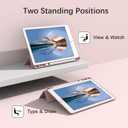 Case for iPad 9.7 inch 6th/5th Generation, Trifold Stand Smart Auto Sleep/Wake Cover, Lightweight Soft TPU Case with Pencil Holder for iPad 9.7" 2018/2017, Pink