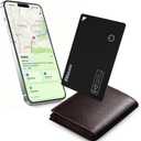 Wallet Tracker Card, Air Tracker Tags(iOS Only), Work with Apple Find My, Rechargeable Smart Tag GPS with Key Chain Hole, Item Finder for Passports, Bags, Wallet, Luggage (1 Pack)