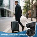 2Pcs Luggage Suitcase Wheels,Only Compatible with DELSEY Carry-On Plus 21 Inch,luggage wheels replacement with Screws/screwdriver,360 Rotation Spinner Wheel,Mute Double Row Swivel Wheel(Black)