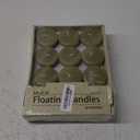 Zest Candle 24-Piece Floating Candles, 2.25-Inch, Sage Green