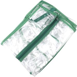 2 Tiers Greenhouse Cover Replacement Outdoor Portable Transparent PVC Greenhouse Cover Warmhouse Reinforced Replacement Cover with Zippered Cover (Without Iron Stand)