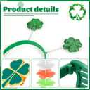 3 x DPKOW 9Pcs St Patricks Day Accessories for Women Men, Shamrock Glasses Badge Headband Lcuky Clover Temporary Tattoos Irish Lei, St Patty's Day Accessories Decorations Irish Party Favors Gifts