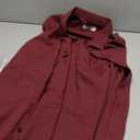 Manwan walk Men's Slim Fit Business Casual Cotton Long Sleeves Solid Button Down Dress Shirts (XX-Large, Red)