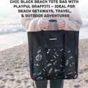 Beach Bag, Large Mesh Beach Bag Waterproof Sandproof, Beach Toy Tote Bag, Pool Bag with Pockets,Comfertable Strap