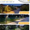 VOLISUN Solar Pathway Lights Outdoor, 12 Pack 3CCT(3000K/4500K/6000K) Bright Solar Walkway Lights, Auto On/Off, Landscape Path Lights with Optical Len & IP65 Waterproof for Yard Patio Walkway Driveway