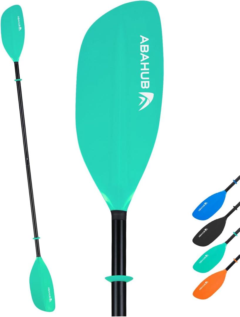 Abahub Kayak Paddle 86in/218cm, 2-Piece Aluminum Shaft Floating Oar for Kayaking Canoeing Boating,1 Paddle