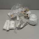 AMZASA Plug in Crystal Chandelier,French Country Gold Crystals Chandelier Pendant Lighting, 4 Light Glass Crystal Light for Living Room, Wedding, Island, Bedroom, Hallway,Foyer,Electroplating