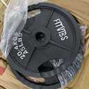 Fitvids Olympic Cast Iron Plate for Strength Training and Weightlifting, Pairs, Sets or Set with Barbell, Multiple Sizes (Two Hole Vintage)