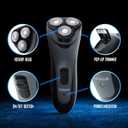 Barbasol Rotary Shaver, Rechargeable Electric Rotary Shaver with Stainless Steel Blades, Pop-Up Trimmer, Wireless Cordless Electric Razor, Close Shave, Full 8 Hour Charge Provides 45 Minute Run-Time