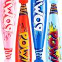 Bedwina Pow Inflatable Baseball Bat - (Pack of 12) 20 Inch Inflatable Toy Bat, Carnival Prizes, Baseball Party Favors Goodie Bag Stuffers, Decorations Party Prizes for Kids
