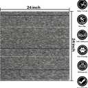 24 * 24in Self-Adhesive Carpet Tiles, Peel and Stick Floor Squares for Home Office, Removable Decorative Rug Mat, Easy Install, Sound Absorbing (10Pcs Light Grey)