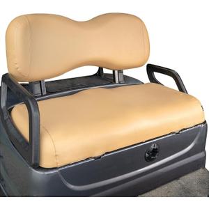 NOKINS Golf Cart Seat Covers Leather Front Seat Cover Fit Yamaha Drive&Drive 2,Smooth and Simple Style,No Stapler,Golf Cart Vinyl Waterproof Replacement Seat Cover,Tan