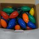 50 LED C9 Christmas Lights Battery Operated 26.5Ft C9 Christmas String Lights Christmas Battery Lights Timer 8 Lighting Modes for Indoor Outdoor Xmas Tree Garden Patio Party Christmas Decor