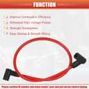 ACROPIX Car Spark Plug Coil Wires Ignition Coil Harness Cable 8mm Fit for Chevy Small Block with HEI Cap - Pack of 8