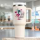 Lifecapido Dance Recital Gifts for Girls, Dancer 40oz Tumbler with Key Chain, Dancer Dance Gifts, Creamy