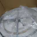 23.6'' Large Vintage Round Chandelier, 6-Light Modern Farmhouse Lantern Chandelier, Antique Double Drum Chandelier for Dining Room Entryway Kitchen Island Foyer, Silver with Gold Interior