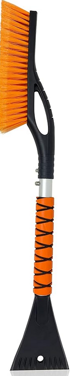 EcoNour 27" Car Snow Brush and Ice Scrapers for Car Windshield (Orange  2 Pack) | Scratch Free Bristle Head Snow Brush & Tough Window Snow Scraper with Aluminium Body