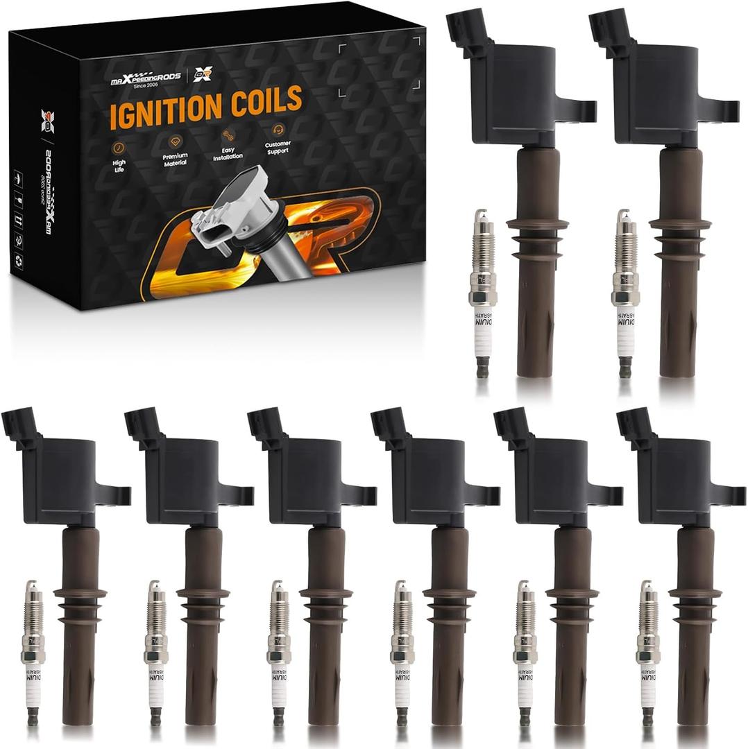 maXpeedingrods DG521 Ignition Coil Pack and Spark Plugs for Ford F150 F250 F350 Explorer Mustang 2008-2010, Expedition F450 F550 F650 F750 F53 F59, for Lincoln Navigator 2008-2014 8PCS Coils Kit D509