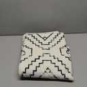 Wonnitar Moroccan 3x5 Area Rug, Washable White Non-Slip Entry Rug, Farmhouse Rustic Small Living Room Rug Tribal Non-Shedding Throw Mat Indoor Floor Carpet for Kitchen Bedroom Mud Room (Beige,3'x5')