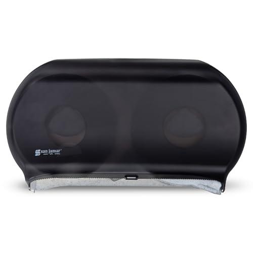 San Jamar - SJMR4000TBK R4000TBK Twin 9" Jumbo Tissue Dispenser, Black Pearl, 12" x 19" x 5.3"