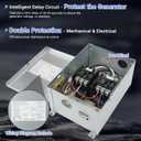 50 Amp Automatic Transfer Switch for RV Speedboats Camping Van, 120/240 VAC 50Amp Dual Protection