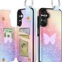 Shorogyt for Samsung Galaxy A15 5G Wallet Case with Card Holder, Designer PK Butterfies Pattern Kickstand Magnetic Clasp Back Flip Folio Leather Phone Cases for Galaxy A15 5G for Women Men Girls (Colorful Butterfly)