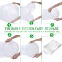 VISATOR Mosquito Net Bed Canopy for Girls,King Canopy Bed Curtains Queen Size from Ceiling,Dome Mosquito Netting Bed Tent Twin Girls Canopy Bed Decor for Baby Crib,Kid Bed and Adult Beds (White Dome)