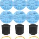 6 pack 90107 Dry Paper Disc Filters 3 Pack Retaining Bands 3Pack 90585 Shop Vac Foam Sleeve Filter Replacements for Most Shop Vac Wet Dry Vacuum Cleaners 5 Gallon and Above