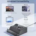 USB Charging Station for Multiple Devices Apple, TOPOINT 7 in 1 Power Strip with Wireless Charger for iPhone, 65W Fast Charging USB C Charger Block Phone for Samsung Android MacBook iPad Tablet