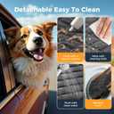 Dog Car Seat Cover for Back Seat, Hard Bottom Back Seat Extender for Dogs - Supports 400lbs,New Waterproof, Scratch Resistant, Anti Slip Portable Dog Hammock,Suitable for Cars, SUVs and Trucks(Orange