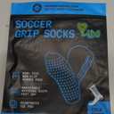Lux Dual Grip Socks - Soccer Grip Socks for Men and Women. GripArray Performance & Comfort White Small