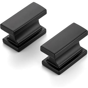 Ravinte Hardware 5 Pack Single Hole Matte Black Cabinet Pulls, Heavy Duty Kitchen Drawer & Cupboard Handles, Solid Cabinet Hardware