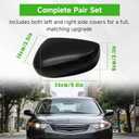 munirater 2Pcs Front Driver Side and Passenger Side Rearview Mirror Cover Cap Replacement for 2008-2012 Accord