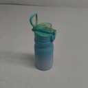 BJPKPK 14oz Insulated Water Bottle With Straw Stainless Steel Double Wall Water Bottles BPA Free Leak Proof Thermo With Lockable Flip Lid And Soft Silicone Spout,Sea Salt