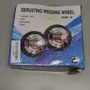 AR-PRO 8-Inch Rotary Steel Wire Weed Brush Blade with Universal Adapter Kit - Round Steel Wire Brush Compatible with Husqvarna, Stihl, Oregon, and Hitachi Straight Shaft Trimmers