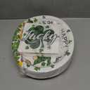 Lejof 100Count St.Patricks Oval Paper Plates and Napkins Sets -10" x 12" Heavy Duty Party Plates and 6.5'' Napkins for St.Patricks Party